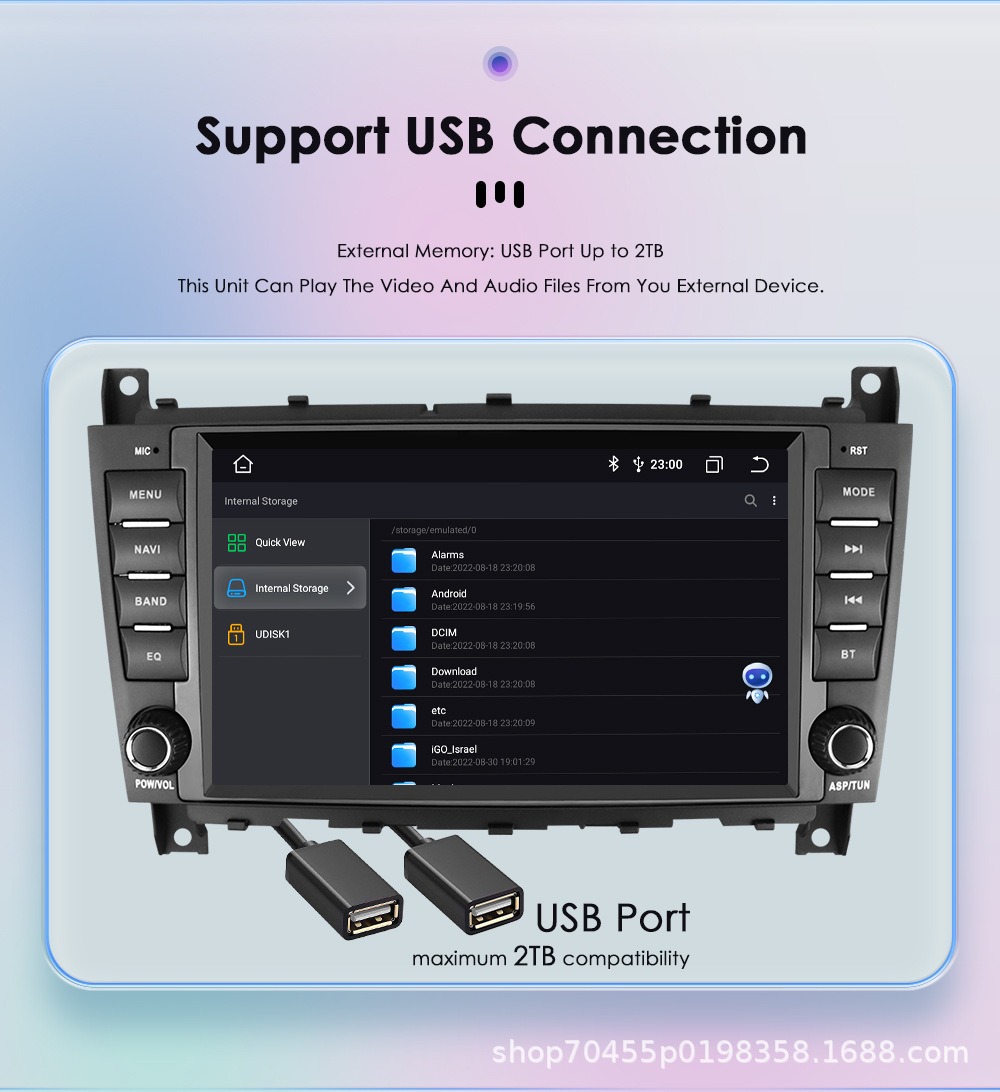 Suitable for Cross-Border Supply of Mercedes-Benz Clk W203 Navigator Android Intelligent Central Control Large Screen Reversing Image Car