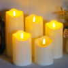 Plastic LED electronic candle, big decorations, remote control, wholesale