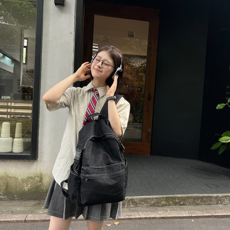 Japanese brand capacious fashionable trend retro denim universal…