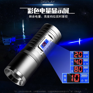 Night Fishing Light Purple Light Table Fishing Bright Fish Light High Power Bait Pulling Rechargeable Blue Light Flashlight Luminous Fishing Light Amazon