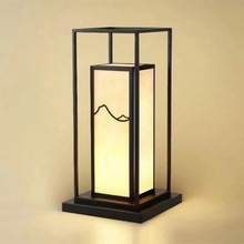 柱头灯太阳能简约LED柱头灯新中式庭院草地灯户外防水酒店柱头灯