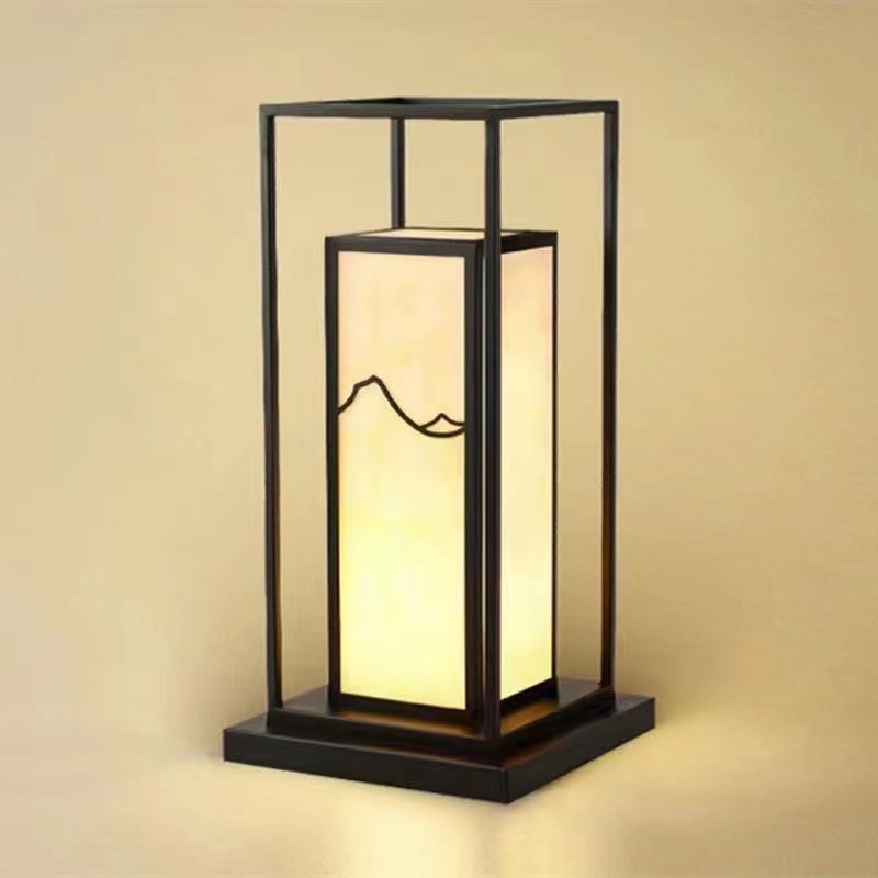 柱头灯太阳能简约LED柱头灯新中式庭院草地灯户外防水酒店柱头灯