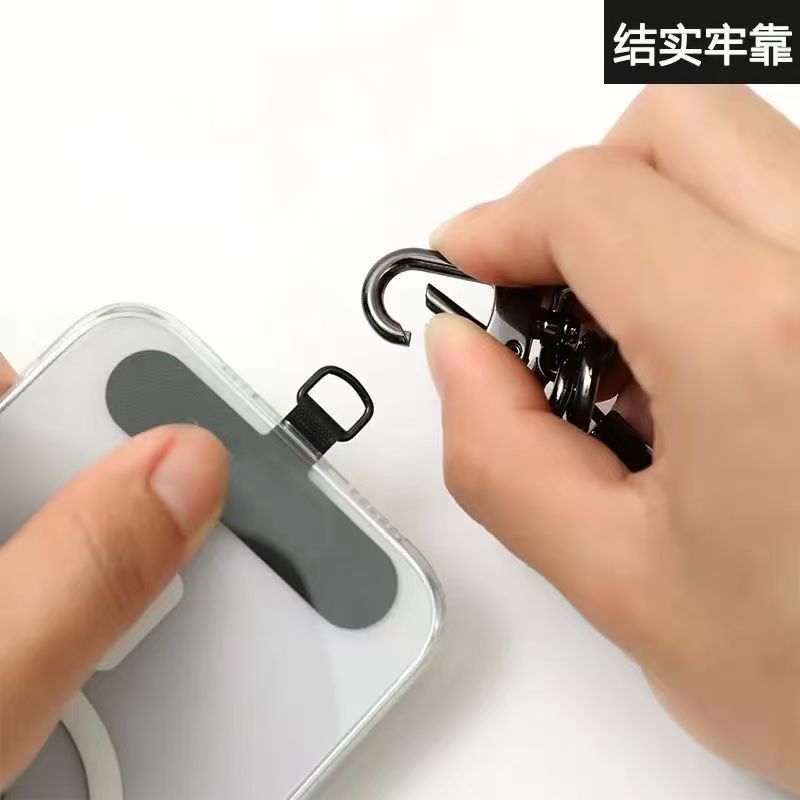 Teléfono móvil cuerdas espaciador clip D-buckle tela curada tarjeta fijación colgante de anillo de metal colgante
