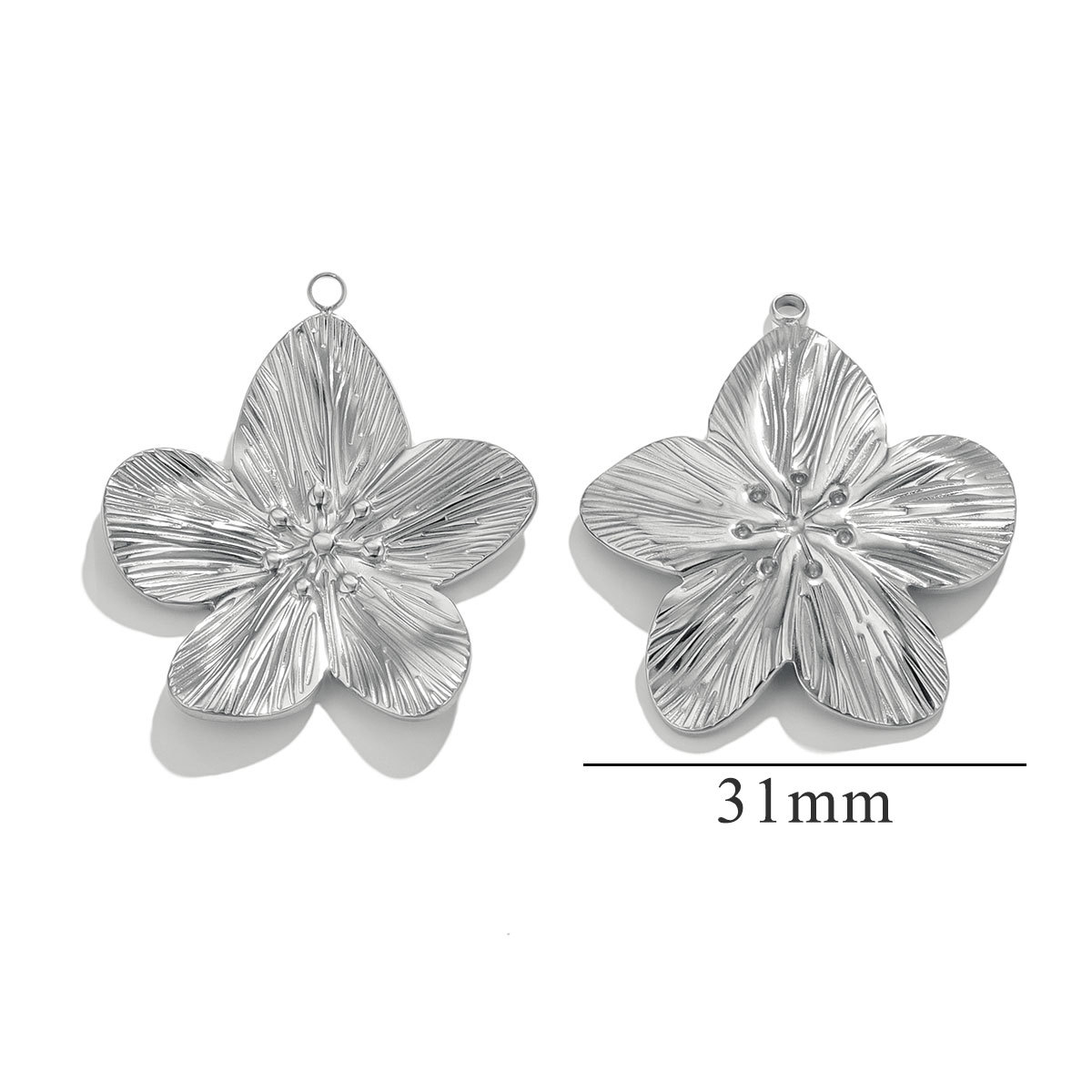 Europa y los Estados Unidos retro oro inoxidable colgante de flores DIY colgante de diseño de alto nivel pendientes colgante