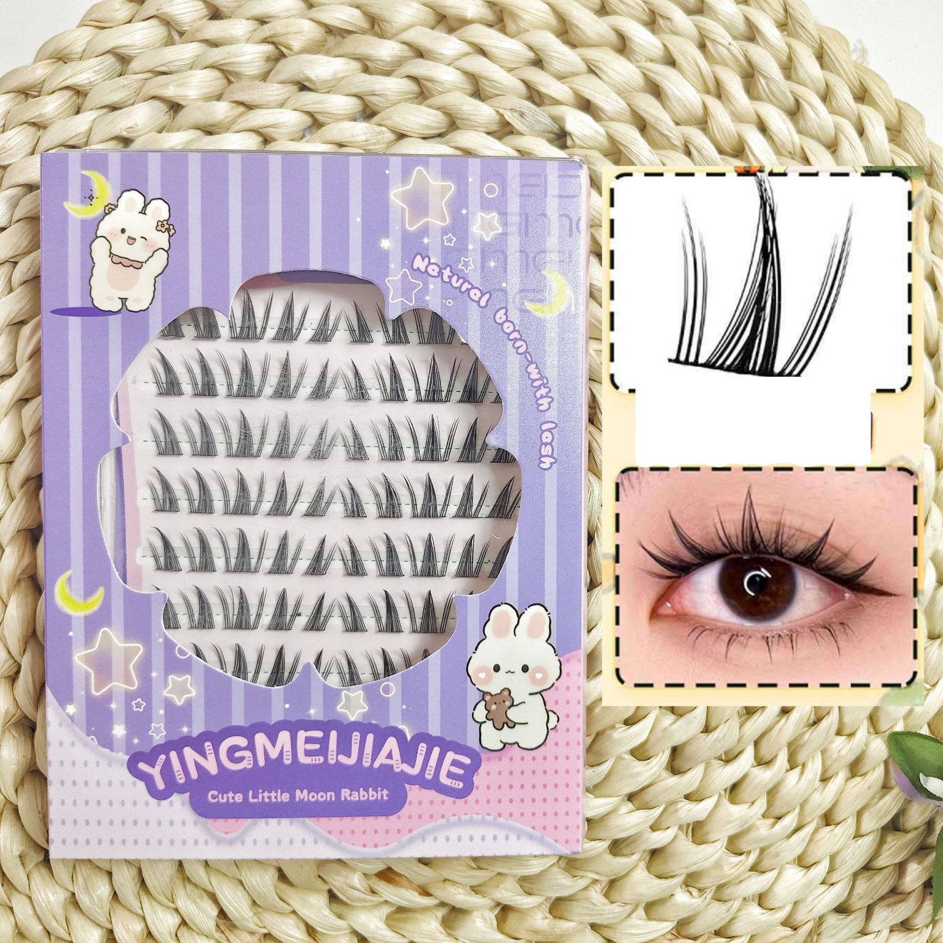 Caja de regalo de pestañas falsas transfronterizas empaquetada en ocho filas YF13 adecuada para principiantes, pestañas falsas sin pegamento, pestañas falsas sin pegamento