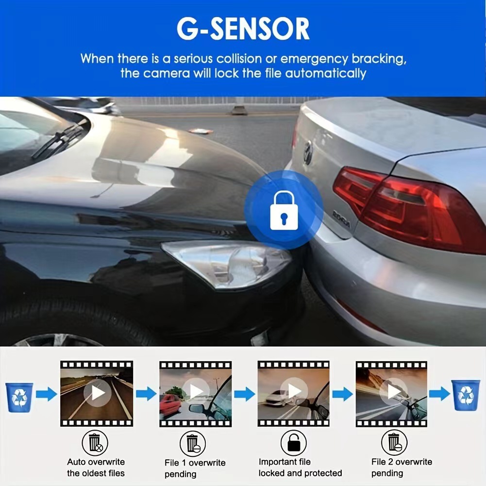 M8 Cross-Border Three-Lens Driving Recorder with Front, Interior and Rear Simultaneous High-Definition Night Vision Wide-Angle Reversing Images Wifi