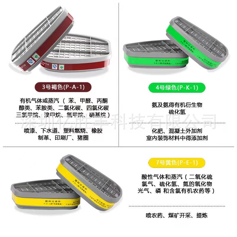 厂家现货批发6001防护面罩过滤元件颗粒物粉尘工业防毒面具过滤盒