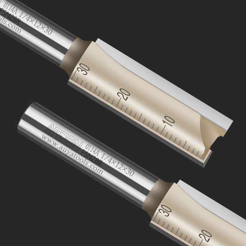 9P1E台湾雅登公制直刀具木工双刃开槽切割电木雕刻修边机开料镂铣