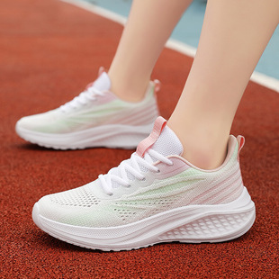 Summer New Women's Shoes Hollow Breathable Mesh sneaker Lightweight All-match Student Running Shoes Soft Sole Comfortable plus size