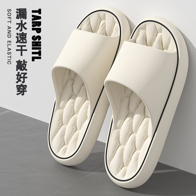 High-End Indoor Slippers for Men, Fashionable Hotel Floor Slippers, Indoor Non-Slip Slippers for Bathroom Use, Odor-Resistant for Summer