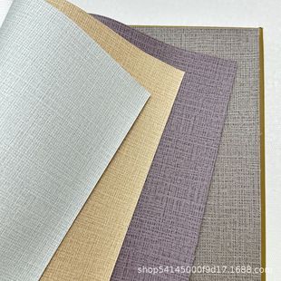 Hotel-Specific Pvc Wall Covering 1.37m Wide Cross Cloth Base Pvc Engineering Wall Covering Moisture-Proof Flame-Retardant Wall Covering Wallpaper