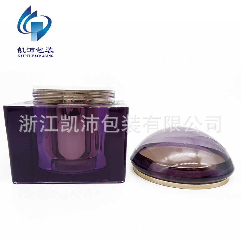 新款  正方形亚克力膏霜瓶ACRYLIC JAR  亚克力面霜瓶200g