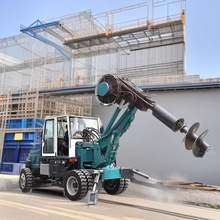 小型房屋基础桩用轮式旋挖钻机 信号塔土层施工小型旋挖打桩机