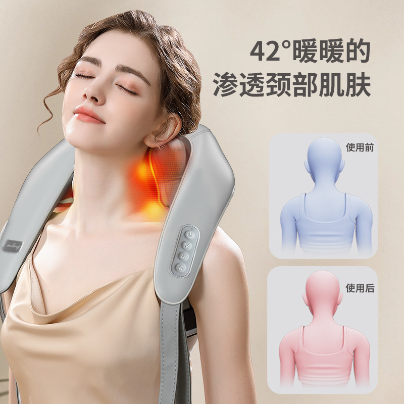 Fabricante de masajistas mayoristas hombro - cuello protector de cuello Cross - Border 8 cabeza Trapecio masajeador de cuello 8 - 10 cabeza trapecio