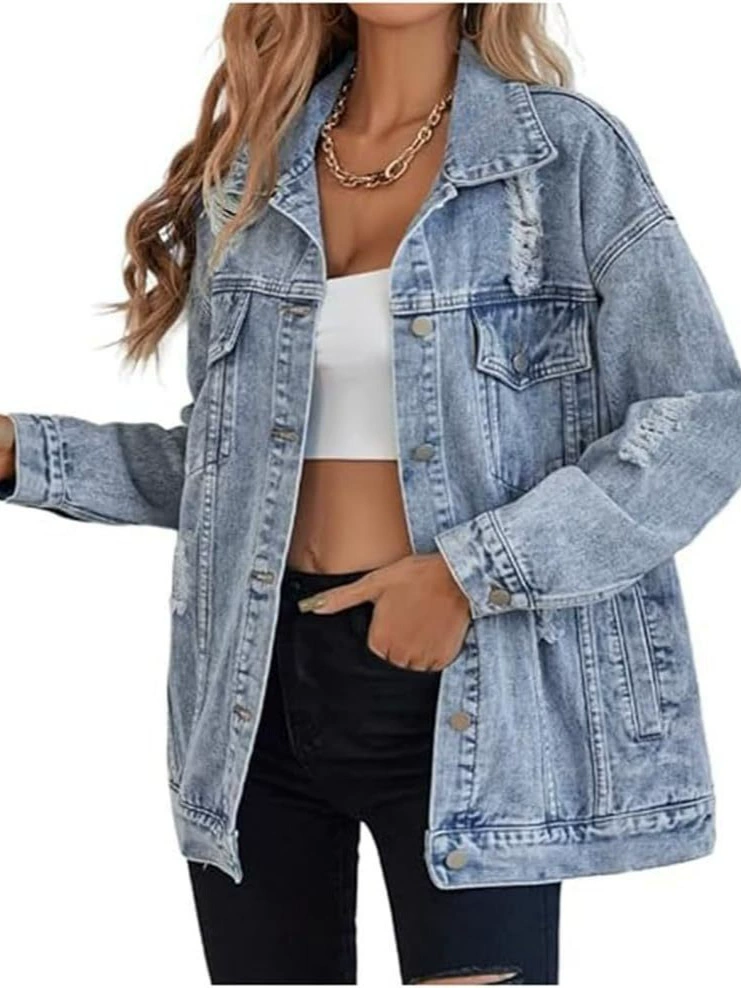 (Cross-border trading), big denim jacket