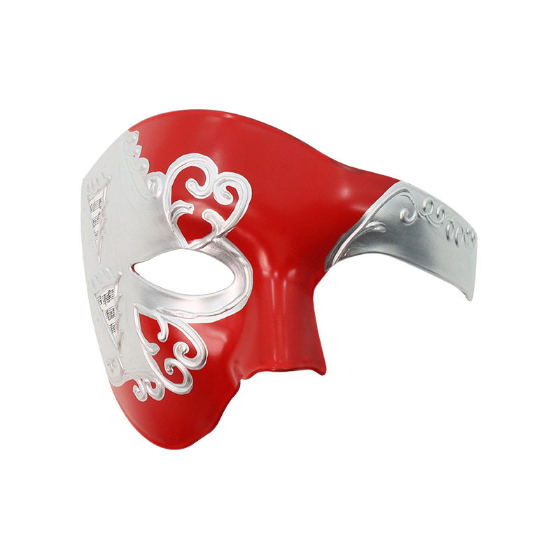 Máscara de media cara de nota de crack veneciana transfronteriza Máscara de fiesta de disfraces vintage para hombre Máscara de Halloween