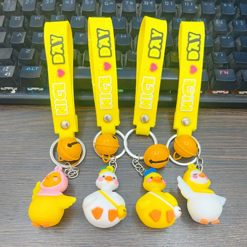 Creative woven three dimensional doll, cute keychain, backpack accessory, duck, Birthday gift