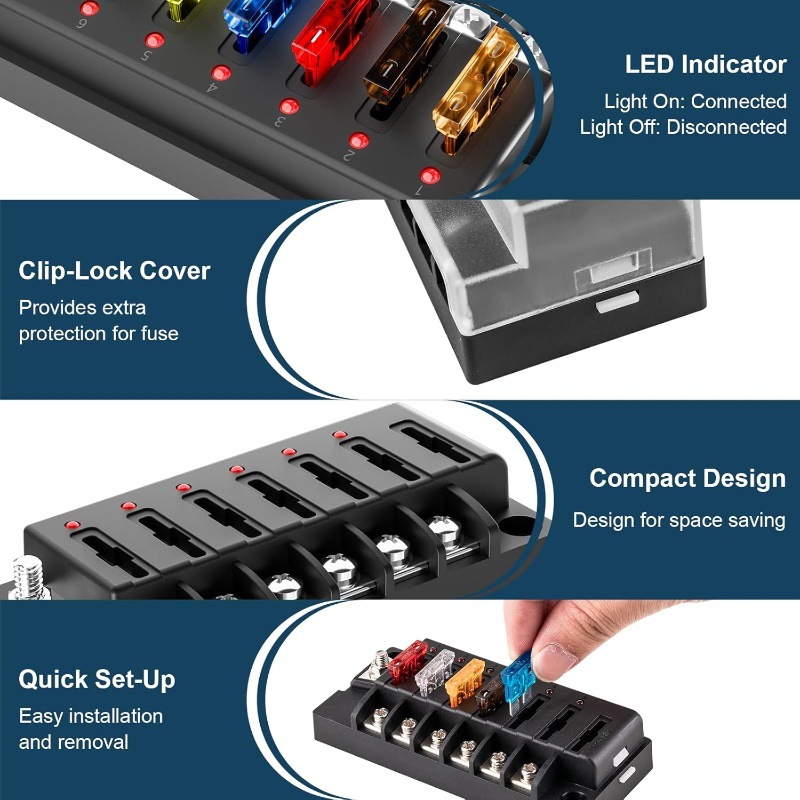 6路保险盒 带灯4