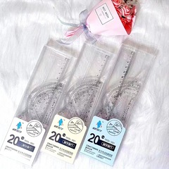 禮品中學生習繪圖套裝20cm尺子創意文具辦公學生文具三角板直尺量