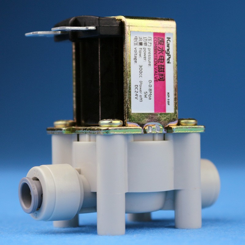 24V válvula de solenoide de agua residual 2 puntos válvula de drenaje 300cc combinación válvula de lavado ro purificador de agua accesorios especiales