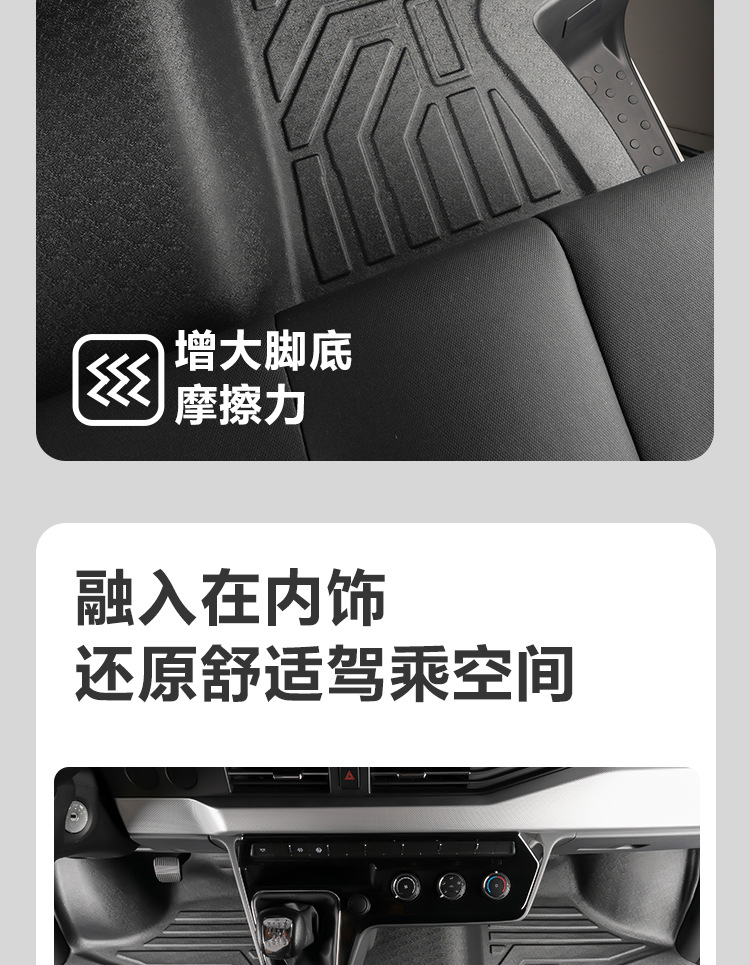 Suitable for Foton Tuano PRO full surround modification first row decorative accessory package, TPE car floor mats