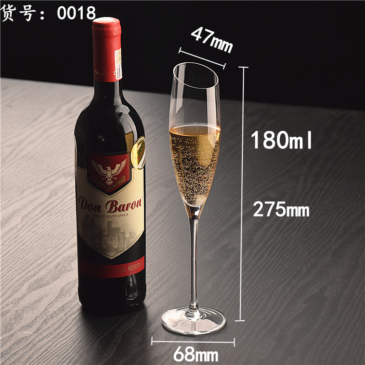 Taza de vidrio de cristal de champán taza de pie alto taza de vino espumante taza de vino caja de regalo set taza de vino taza de champán tulipán taza de pie alto