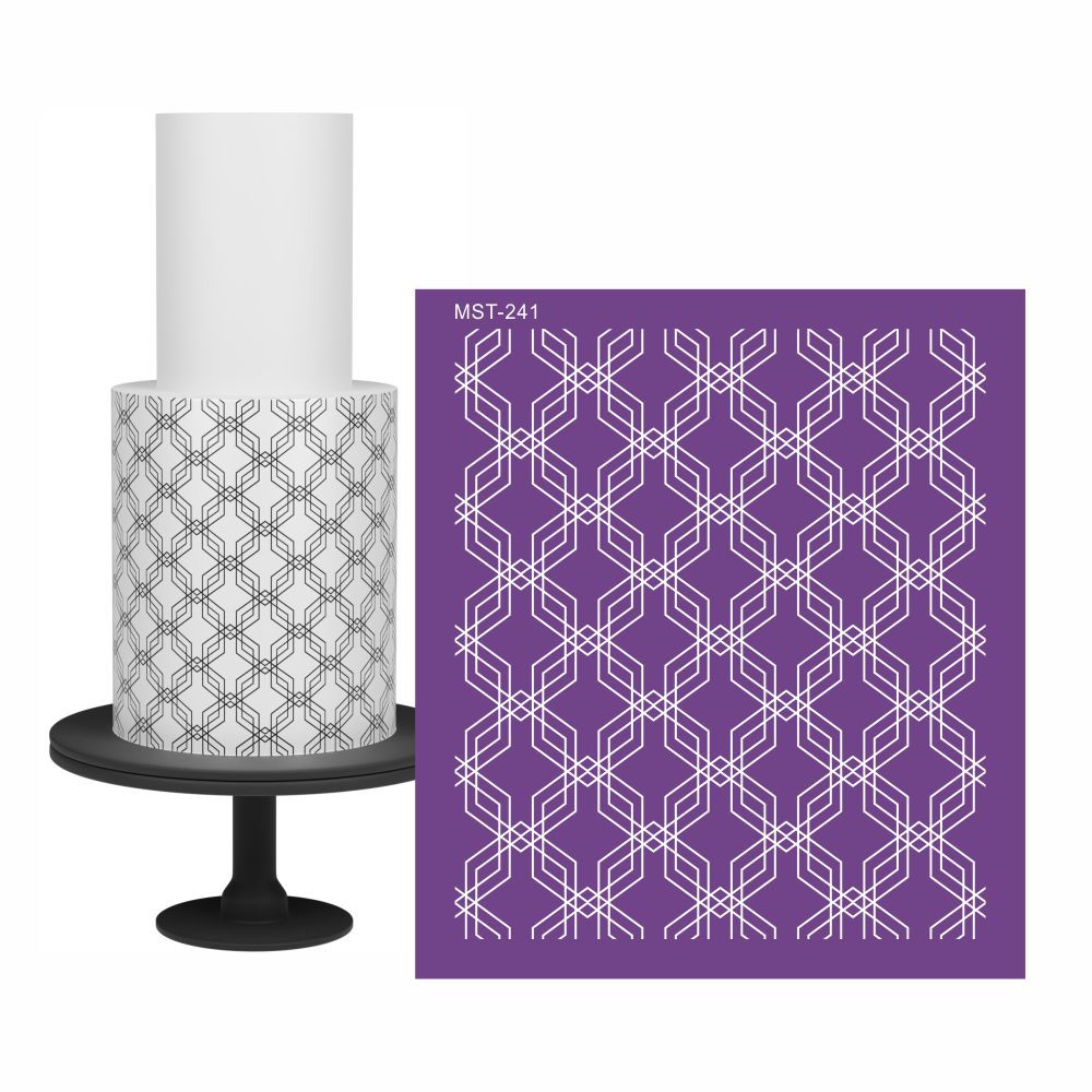 Cruz-frontera diamante Rosa mariposa flor patrón de tela molde fondant cake hornear borde spray molde malla plantilla