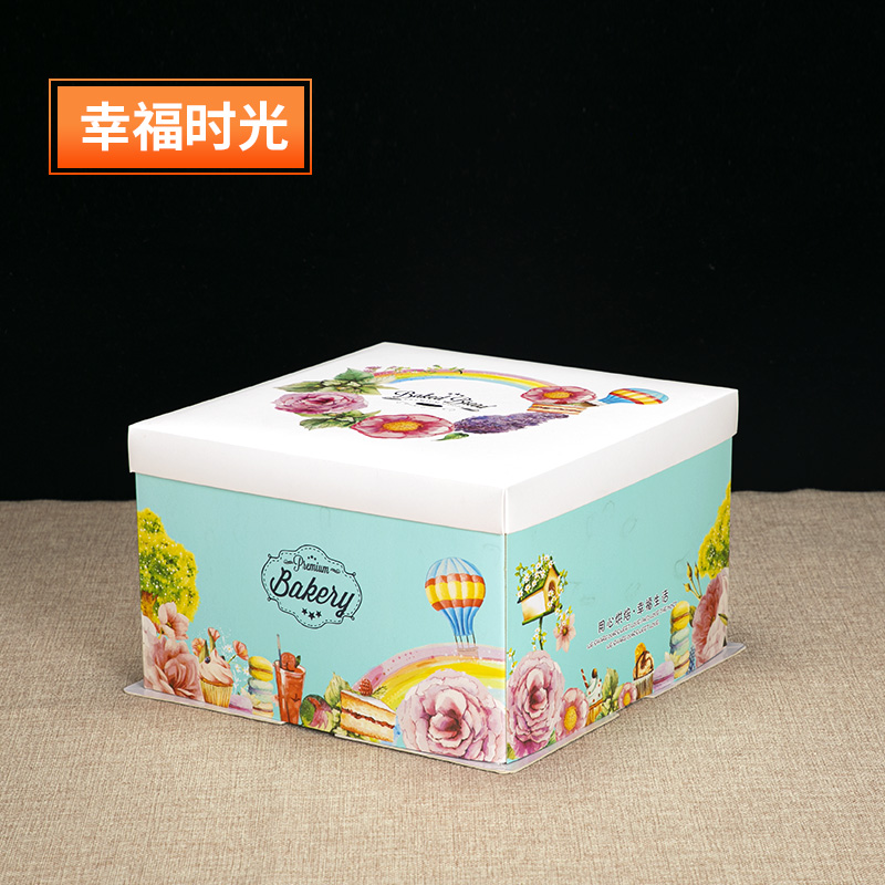 Caja de embalaje de pastel 6 pulgadas 8 pulgadas 10 pulgadas 12 pulgadas 14 pulgadas caja cuadrada de cartón de cumpleaños caja redonda caja de embalaje de pastel