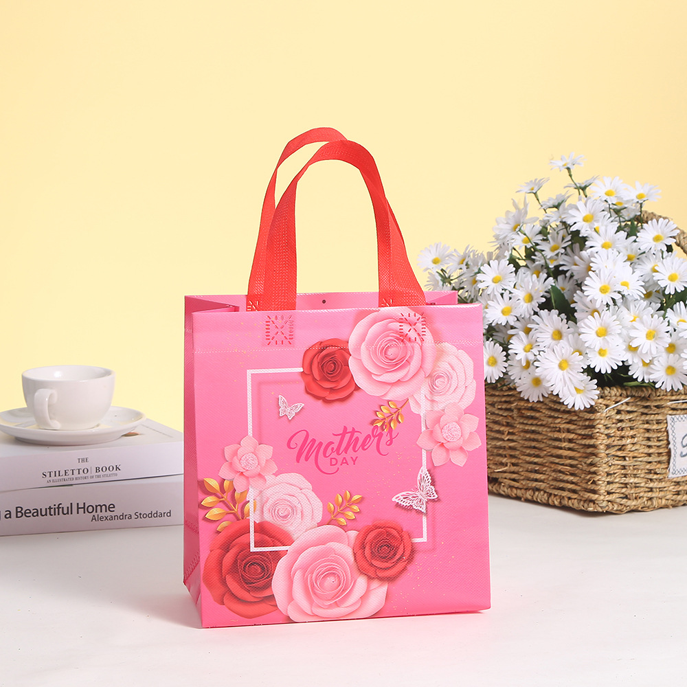 Mother's Day Simple Style Letter Nonwoven Daily Gift Bags display picture 3