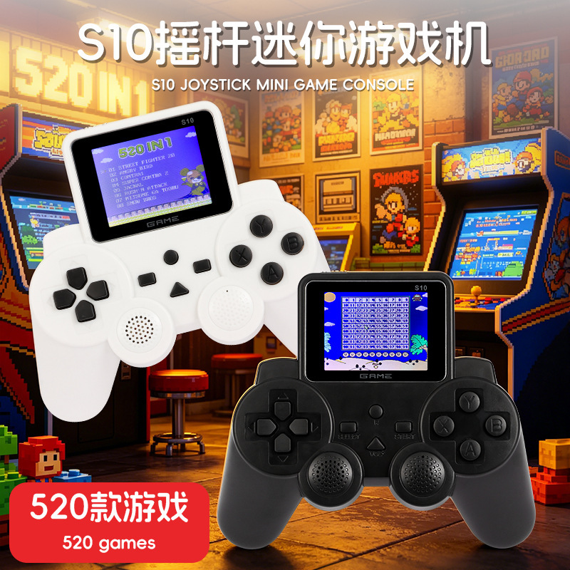 S10 Retro Handheld Game Console 500-in-1 Two-Player Battle Nostalgic Fc Portable Handheld Console Gift for Kidsren and Students