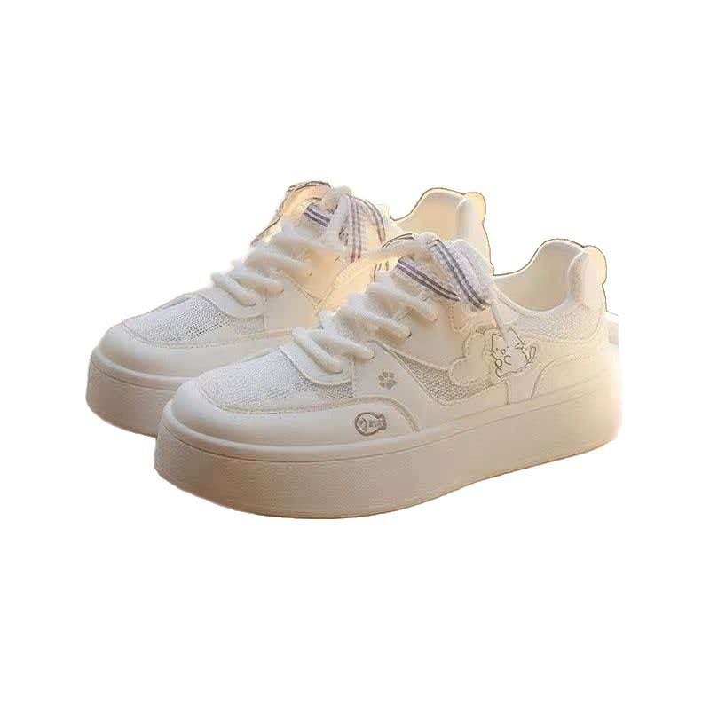 2026 primavera y verano nuevo estilo de estilo estudiantil moda universal encantador plano cómodo ligero zapatos deportivos de entrenamiento de mujeres