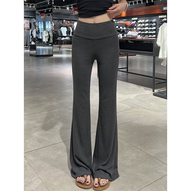 Gray Flared Pants for Women 2026 Spring New Style Petite American Style Trendy Drapey Slimming Sports Yoga Flared Sweatpants Gray Flared Pants for Women 2026 Spring New Style Petite American Style Trendy Drapey Slimming Sports Yoga Flared Sweatpants