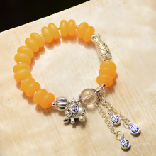 复古民族风新中式仿蜜蜡流苏手链招财小象时尚送闺蜜手饰品礼物