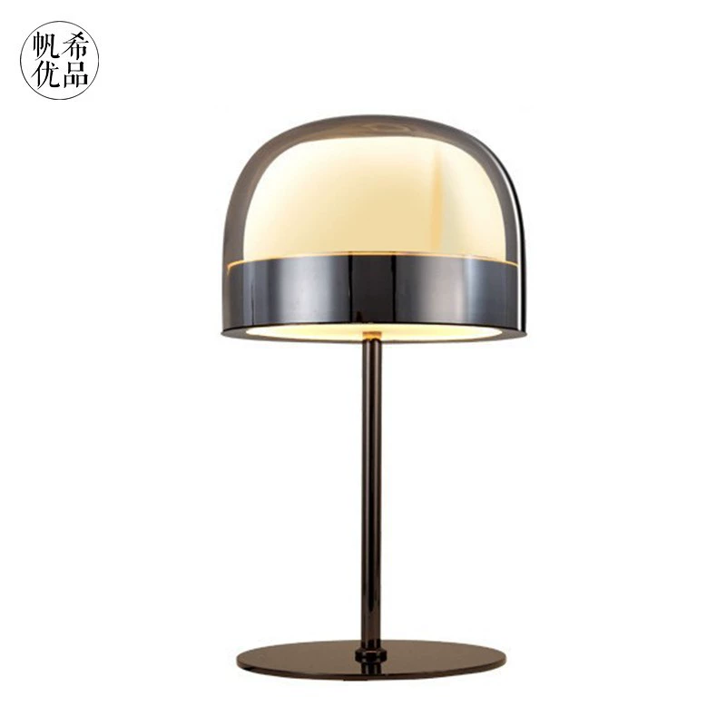 Glass table lamp — Scandinavian modern bedside lamp, warm light, button switch, multiple sizes
