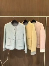 双面呢羊毛大衣女2025新款韩系宽松短款小香风高端两面穿毛呢外套
