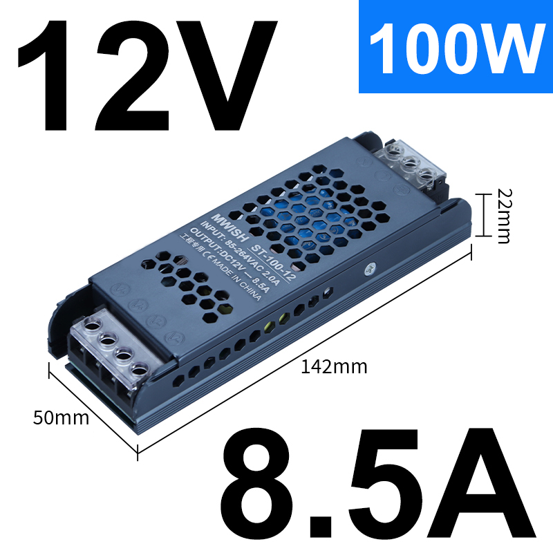 220V a bajo voltaje 12V24V transformador de lámpara Mingwei caja de lámparas de cartón publicitario DC Black King Kong interruptor de alimentación