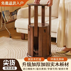 スタッキングスツールホーム多機能無垢材ロースツールレストランスツール寝室ラウンドスツール椅子ライト高級ベンチ新しい中国風サイドテーブル
