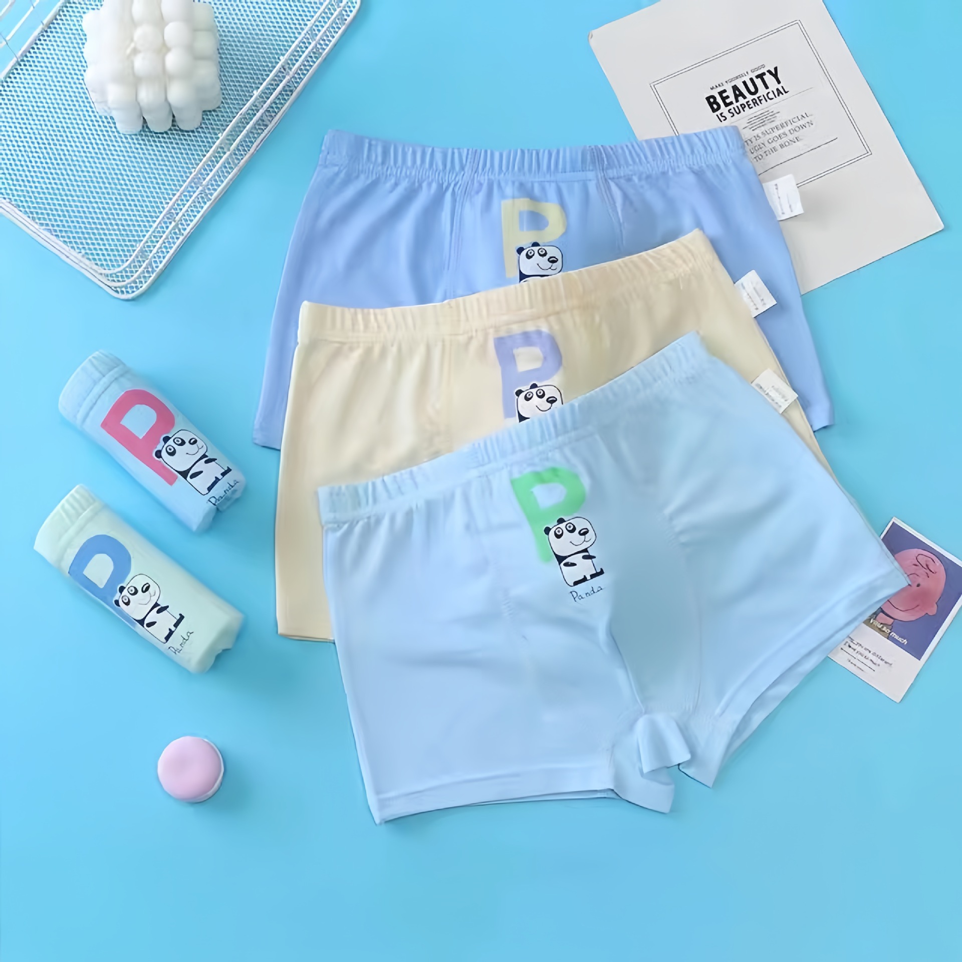 Cool Boy Class a Children's Seamless and Boneless Boxer Briefs for Boys, 95% Modal Shorts, Seamless and Comfortable