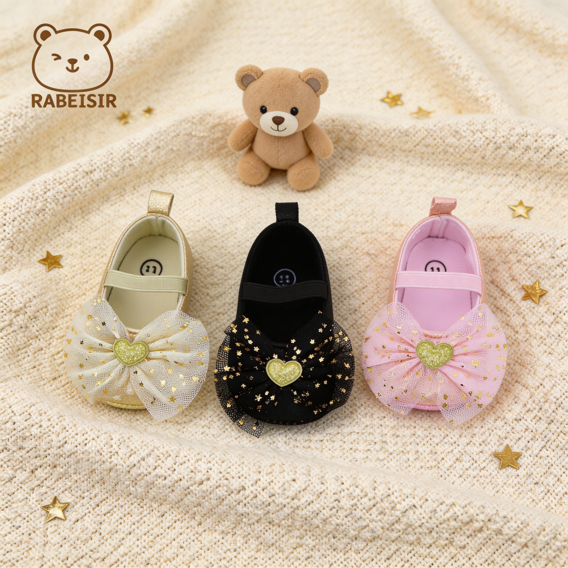 Cross-Border Brand Baby Princess Lace Shoes, Baby Casual Pre-Walking Shoes, New Baby Shoes in Stock