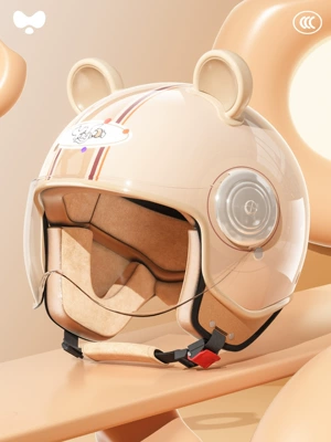 Motosiklet kaskı (dəbilqə) and Girls 3C Certified Electric Motorcycle - 3c-adult-apricot-hd-short-lens-class-a-new-national-standard-one-size-fits-all
