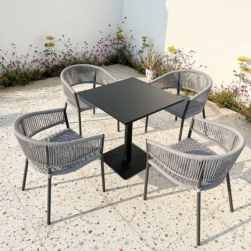 Al Aire Libre mesa de jardín y silla de ocio mesa de té combinación Silla de ratán al aire libre balcón impermeable jardín terraza Villa Casa Ratán