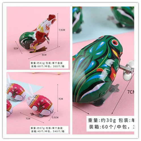 1 rabbit + 1 rooster + 1 frog