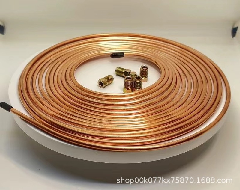 カラーメッキ亜鉛自動車ブレーキパイプ銅パイプ 7.62m 蚊よけディスクメッキ銅パイプ + 15 外部ワイヤーアクセサリー農業機械|undefined