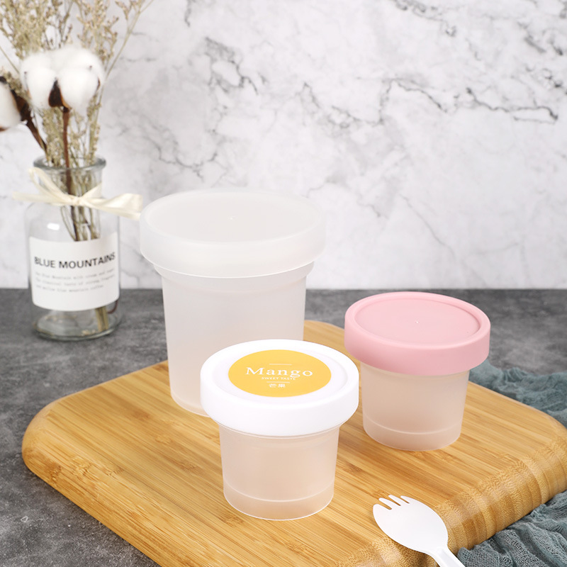 100ml/500ml 烧仙草芋圆罐子果冻双皮奶布丁盒奶冻杯 冰淇淋盒