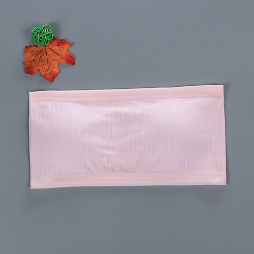 Strapless girl's strapless pure cotton bottoming bra with inserts for summer sweat-absorbent bra for junior high school students 12