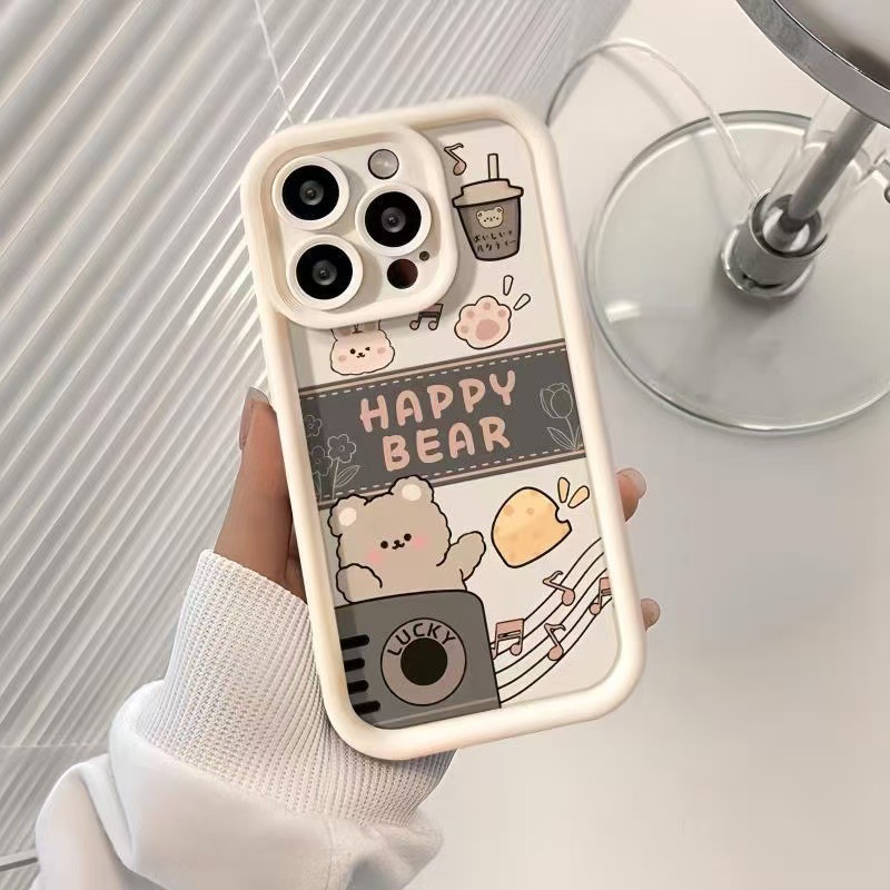 Music Bear para iphone16promax funda para teléfono móvil Apple 15 anti-caída 14 Japón y Corea del Sur 13 lindo 12 nuevo