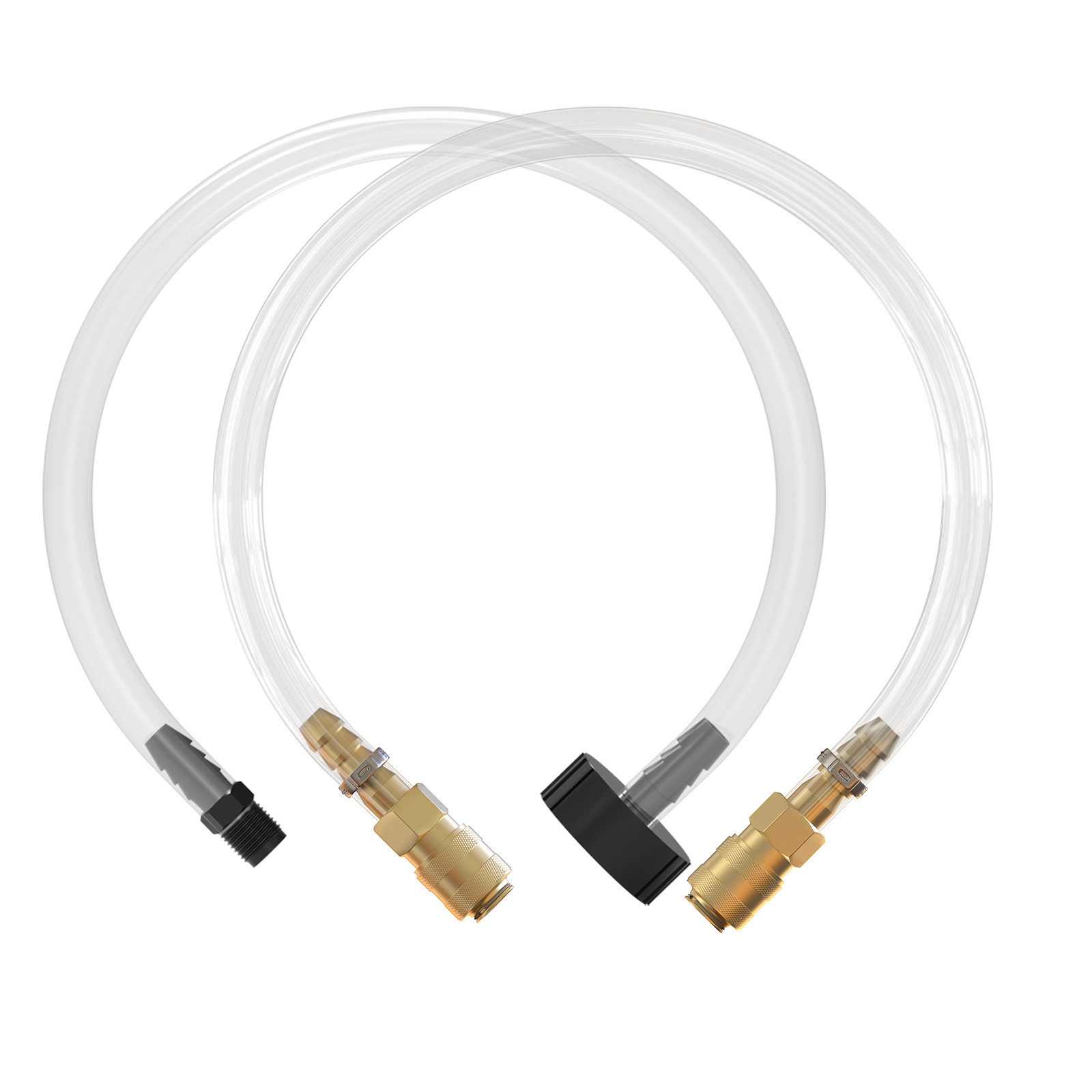 검정색 플라스틱 연료 파이프 + 황동 오일 교환 파이프