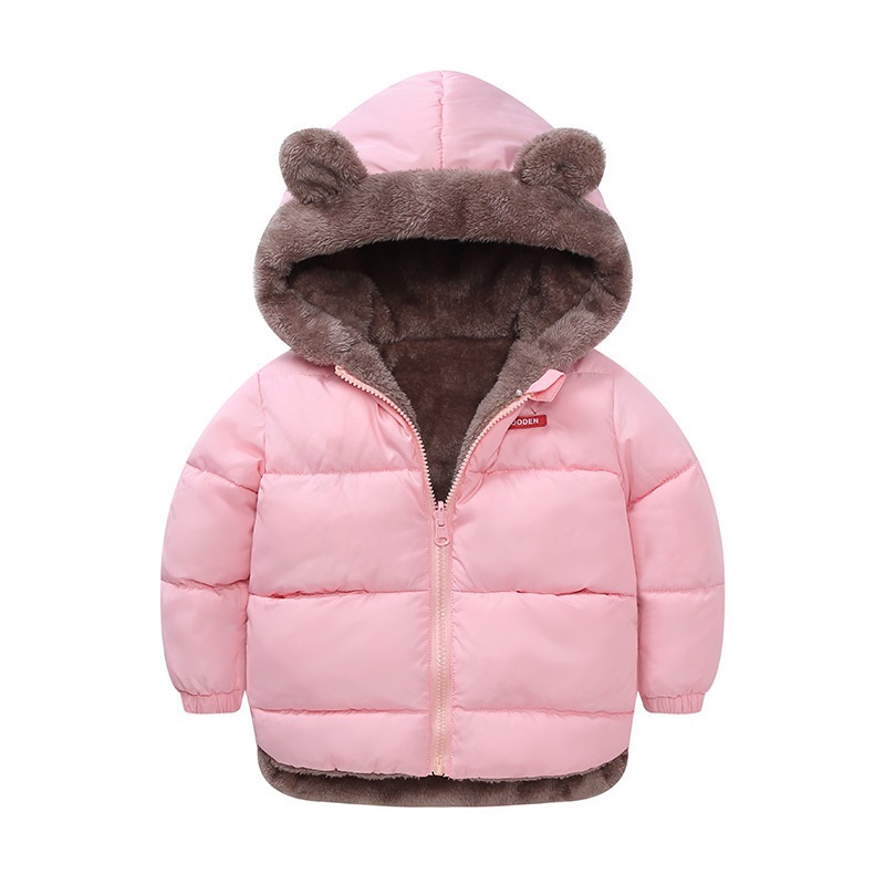 2024 Otoño e Invierno nueva ropa para niños y niñas ropa acolchada de algodón para niños con forro polar engrosada Chaqueta corta acolchada de algodón para bebés