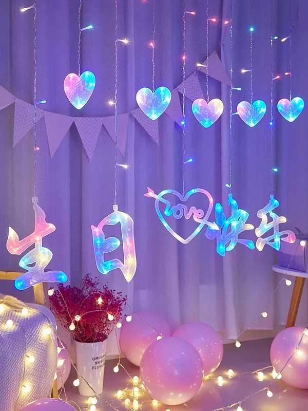 LEDソーラーストリングライトカーテンライトスターライトクリスマス屋外お祭り雰囲気装飾ライトランタンスターハグムーンライト|undefined