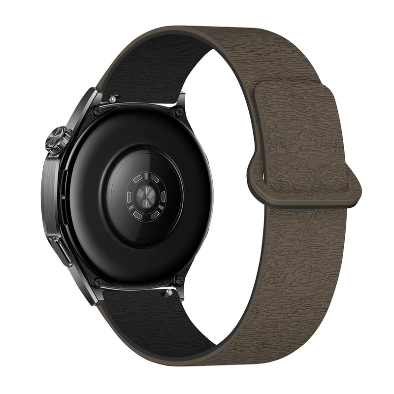适用华为GT4/gt5/watch5三星watch4运动风木纹软磁硅胶磁吸手表带|undefined